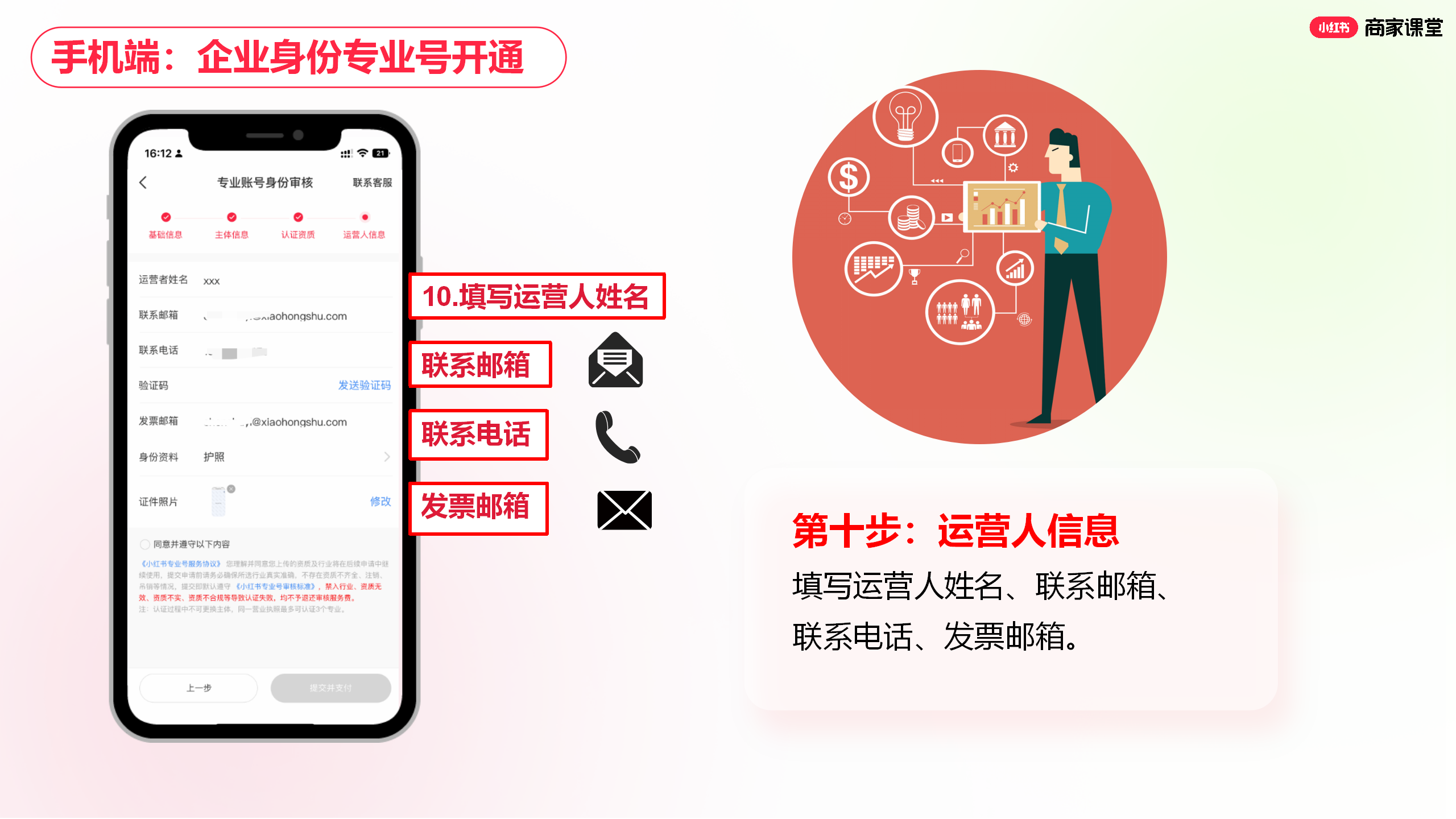 小红书商家运营技巧个人及企业身份如何在手机端开通专业号视频图文教程